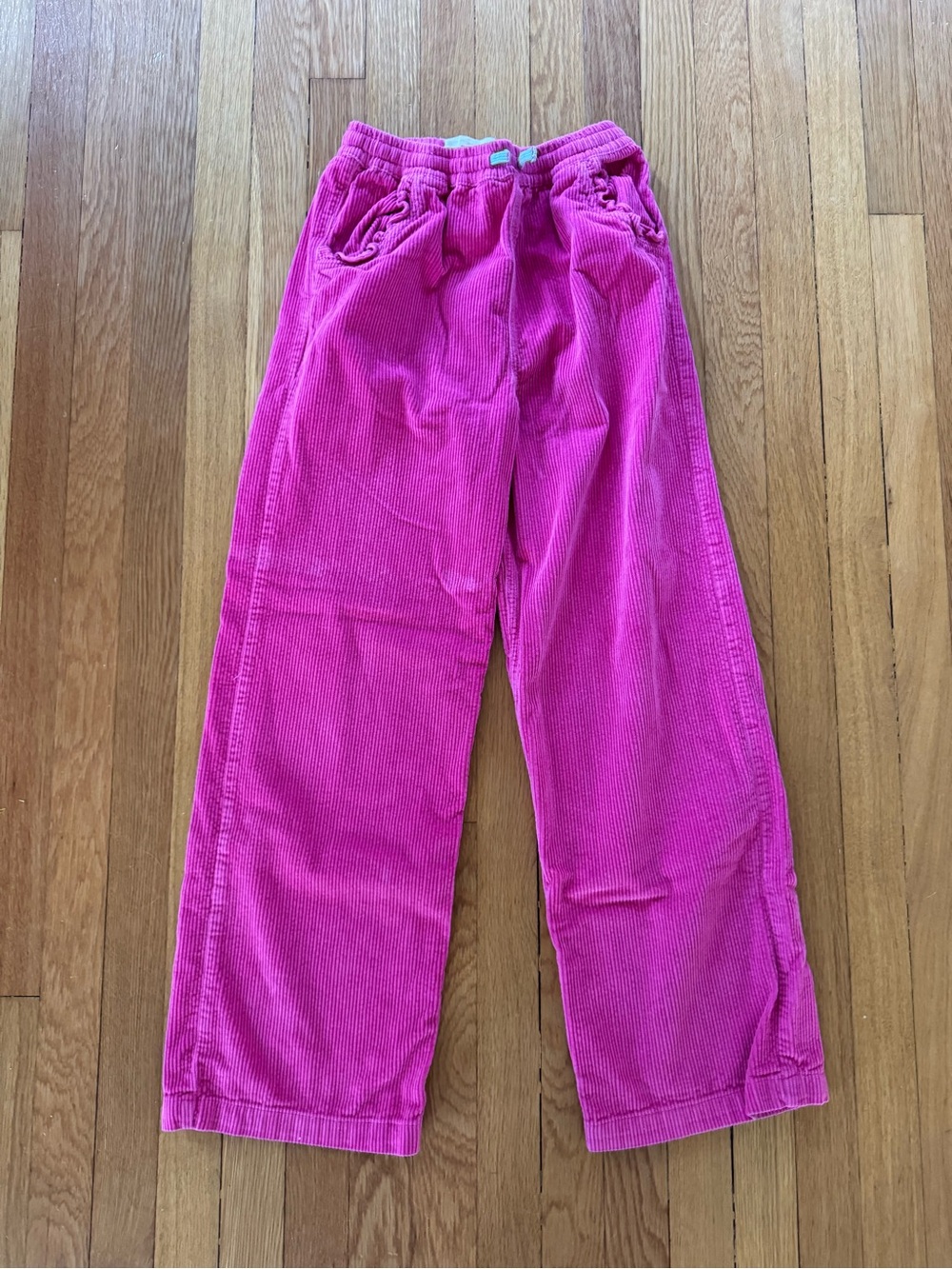Boden Bright Pink Corduroy Wide-Leg Kids Pants